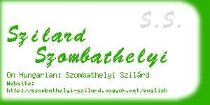 szilard szombathelyi business card