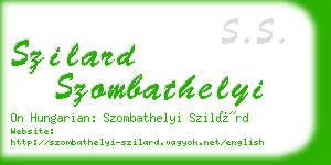 szilard szombathelyi business card